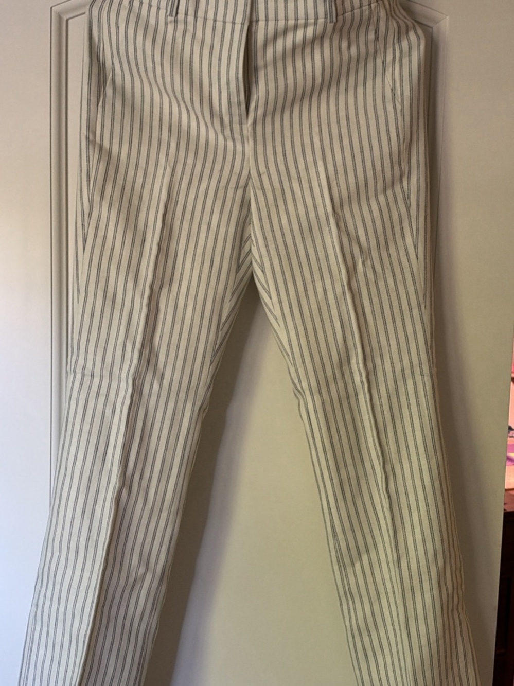 Women’s Cream Pinstripe Dress Pants